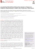 Cover page: Longitudinal Model-Based Biomarker Analysis of Exposure-Response Relationships in Adults with Pulmonary Tuberculosis