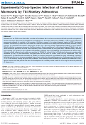 Cover page: Experimental Cross-Species Infection of Common Marmosets by Titi Monkey Adenovirus