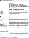 Cover page: A multiscale model via single-cell transcriptomics reveals robust patterning mechanisms during early mammalian embryo development