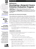 Cover page: Developing a Nonpoint Source Pollution Evaluation Program