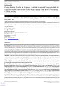 Cover page: Using Social Media to Engage Justice-Involved Young Adults in Digital Health Interventions for Substance Use: Pilot Feasibility Survey Study