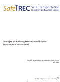 Cover page: Strategies for Reducing Pedestrian and Bicyclist Injury at the Corridor Level