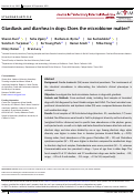 Cover page: Giardiasis and diarrhea in dogs: Does the microbiome matter?