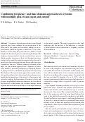 Cover page: Combining frequency and time domain approaches to systems with multiple spike train input and output