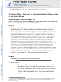 Cover page: A practice theory approach to understanding poly-tobacco use in the United States