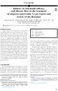 Cover page: Balance of tofacitinib efficacy and disease flare in the treatment of alopecia universalis: A case report and review of the literature