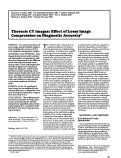 Cover page: Thoracic CT images: Effect of lossy compression on diagnostic accuracy