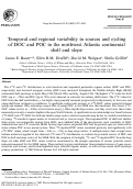 Cover page: Temporal and regional variability in sources and cycling of DOC and POC in the northwest Atlantic continental shelf and slope