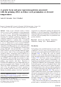 Cover page: A genetic locus and gene expression patterns associated with the priming effect on lettuce seed germination at elevated temperatures