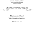 Cover page: Maximum Likelihood with Estimating Equations