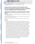 Cover page: Refining Protein Penetration into the Lipid Bilayer Using Fluorescence Quenching and Molecular Dynamics Simulations: The Case of Diphtheria Toxin Translocation Domain