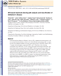 Cover page: Diffusion weighted imaging-based maximum density path analysis and classification of Alzheimer's disease