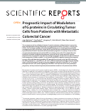 Cover page: Prognostic Impact of Modulators of G proteins in Circulating Tumor Cells from Patients with Metastatic Colorectal Cancer