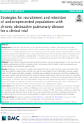 Cover page: Strategies for recruitment and retention of underrepresented populations with chronic obstructive pulmonary disease for a clinical trial