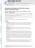 Cover page: Personality and Performance in Specific Neurocognitive Domains Among Older Persons