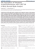 Cover page: The association of tetrameric acetylcholinesterase with CoIQ tail: A block normal mode analysis