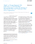 Cover page: “Right” or Wrong Diagnosis? The Importance of Transesophageal Echocardiography to Assess the Etiology of Hypotension After Left Ventricular Assist Device Implantation