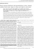 Cover page: Exercise plasma metabolomics and xenometabolomics in obese, sedentary, insulin-resistant women: impact of a fitness and weight loss intervention