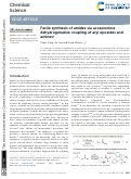Cover page: Facile synthesis of amides via acceptorless dehydrogenative coupling of aryl epoxides and amines.