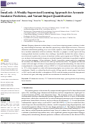 Cover page: InsuLock: A Weakly Supervised Learning Approach for Accurate Insulator Prediction, and Variant Impact Quantification.