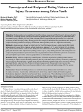 Cover page: Nonreciprocal and Reciprocal Dating Violence and Injury Occurrence among Urban Youth