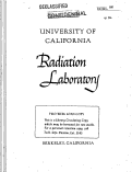 Cover page: SUMMARY OF THE RESEARCH PROGRESS MEETING OF MAY 11, 1950