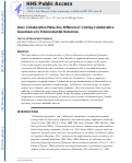 Cover page: Does Collaboration Make Any Difference? Linking Collaborative Governance to Environmental Outcomes