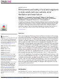 Cover page: Effectiveness and safety of oral anticoagulants in older adults with non-valvular atrial fibrillation and heart failure