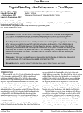 Cover page: Vaginal Swelling After Intercourse: A Case Report