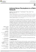 Cover page: Actively Driven Fluctuations in a Fibrin Network