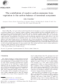 Cover page: The contribution of reactive carbon emissions from vegetation to the carbon balance of terrestrial ecosystems