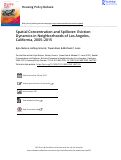 Cover page: Spatial Concentration and Spillover: Eviction Dynamics in Neighborhoods of Los Angeles, California, 2005–2015