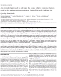 Cover page: An extended approach to calculate the ozone relative response factors used in the attainment demonstration for the National Ambient Air Quality Standards