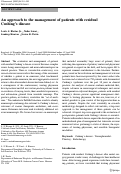 Cover page: An approach to the management of patients with residual Cushing’s disease