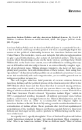 Cover page: American Indian Politics and the American Political System. By David E. Wilkins