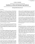 Cover page: Anesthesia for a Patient with Rubinstein-Taybi Syndrome