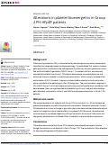 Cover page: Alterations in platelet bioenergetics in Group 2 PH-HFpEF patients