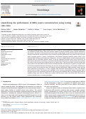 Cover page: Quantifying the performance of MEG source reconstruction using resting state data