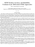 Cover page: ECEF Position Accuracy and Reliability:Continent Scale Differential GNSS Approaches (Phase C Report)