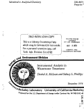 Cover page: INSTRUMENTAL ANALYSIS IN WASTEWATER TREATMENT