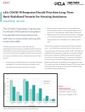 Cover page: LA’s COVID-19 Response Should Prioritize Long-Term Rent-Stabilized Tenants for Housing Assistance