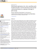 Cover page: Workload implications for clinic workflow with implementation of three-dimensional printed customized bolus for radiation therapy: A pilot study.