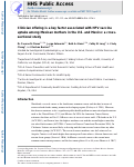 Cover page: Clinician offering is a key factor associated with HPV vaccine uptake among Mexican mothers in the USA and Mexico: a cross-sectional study.