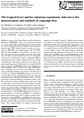 Cover page: The tropical forest and fire emissions experiment: laboratory fire measurements and synthesis of campaign data