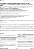 Cover page: Associations of Gestational Perfluoroalkyl Substances Exposure with Early Childhood BMI z-Scores and Risk of Overweight/Obesity: Results from the ECHO Cohorts