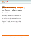 Cover page: Host genotype and age shape the leaf and root microbiomes of a wild perennial plant