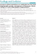 Cover page: European wildcat populations are subdivided into five main biogeographic groups: consequences of Pleistocene climate changes or recent anthropogenic fragmentation?