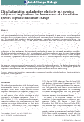 Cover page: Clinal adaptation and adaptive plasticity in Artemisia californica: implications for the response of a foundation species to predicted climate change