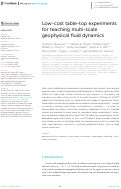 Cover page: Low-cost table-top experiments for teaching multi-scale geophysical fluid dynamics