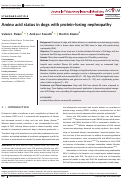 Cover page: Amino acid status in dogs with protein‐losing nephropathy